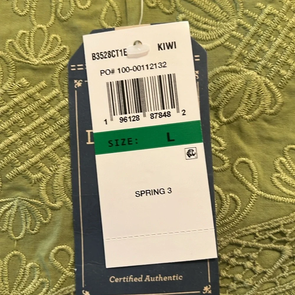 Democracy Olive Green Embroidered Top - Picture 7 of 9